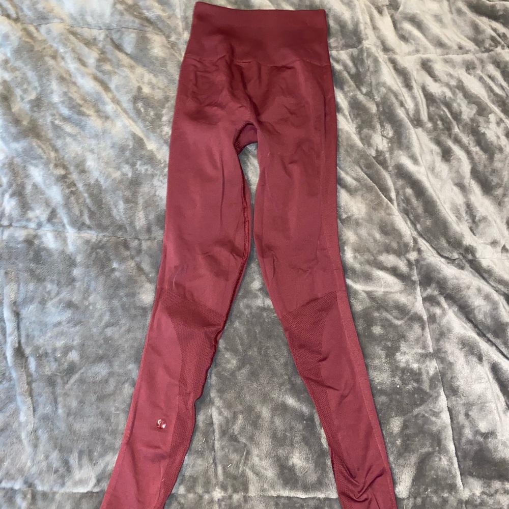 Lululemon Maroon Leggings.